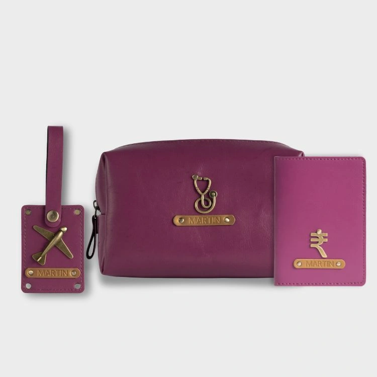 Personalized Passport Cover, Travel Pouch and Luggage Tag